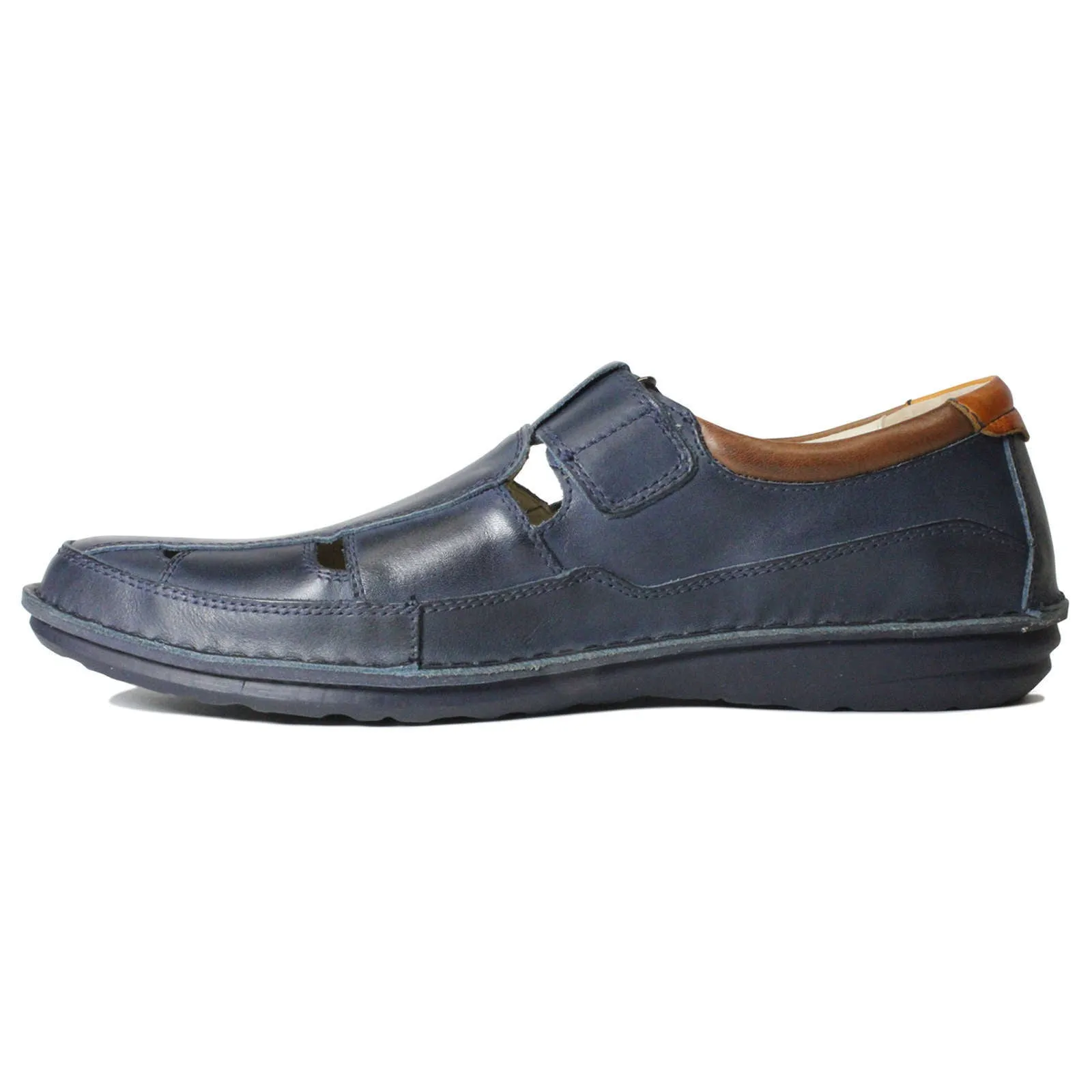 Santiago Calfskin Leather Men's Velcro Strap Loafers