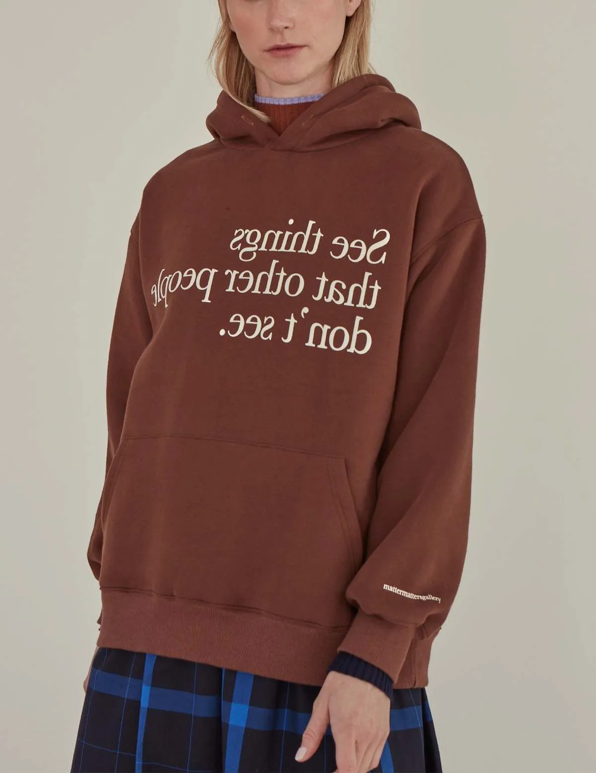 See Things Oversized Hoodies - Brown