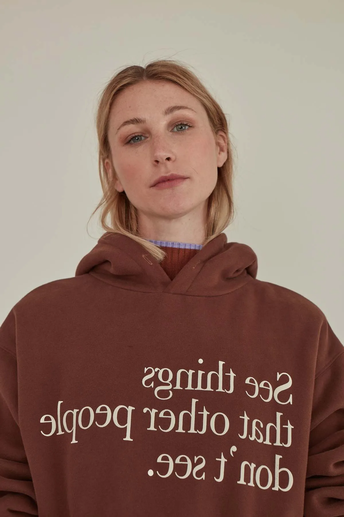 See Things Oversized Hoodies - Brown