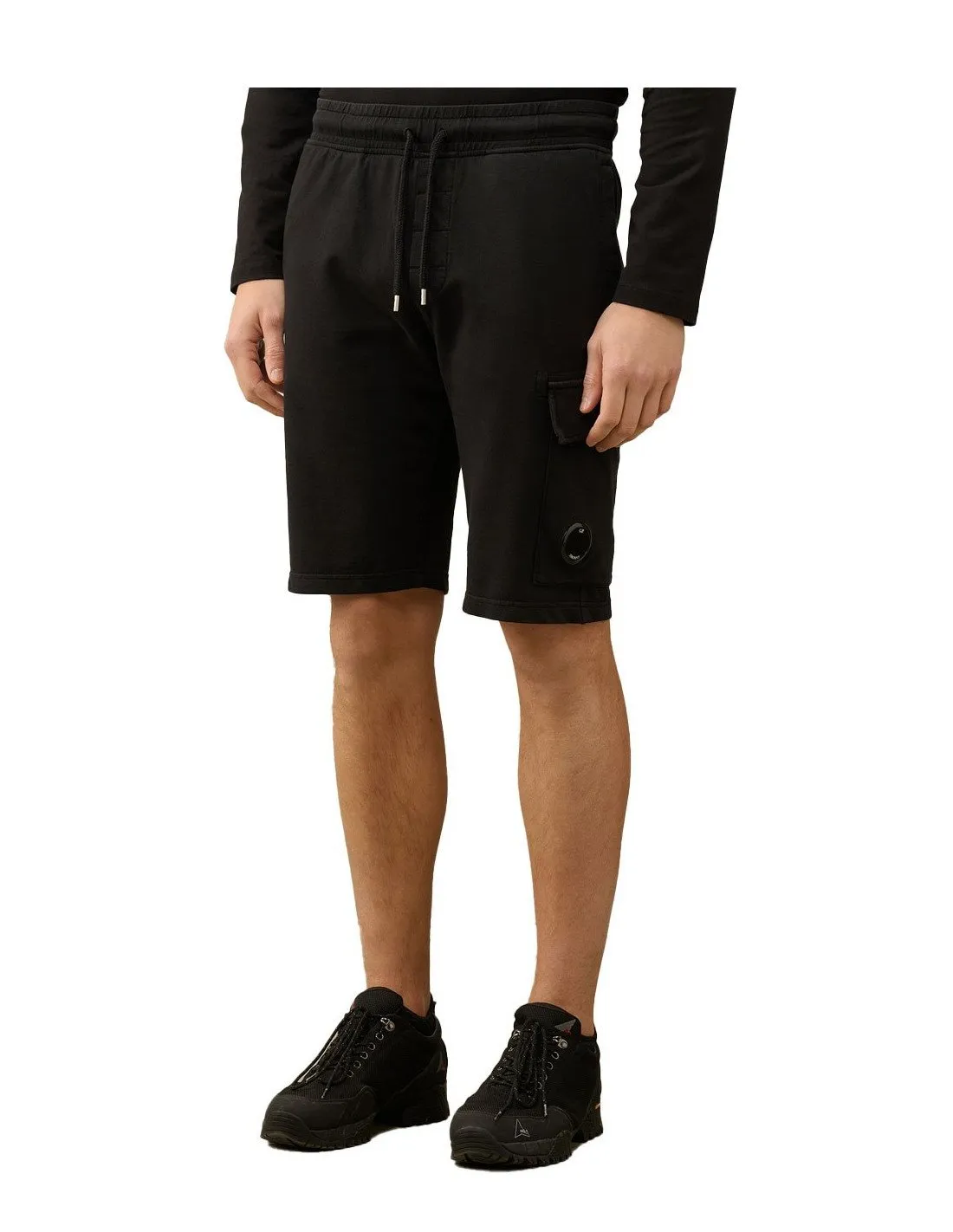 Shorts C.P. Company uomo 16CMSB021A Light fleece nero