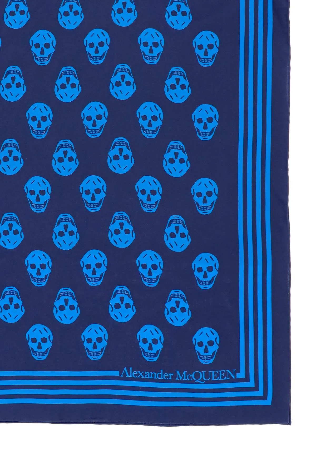 Skull Print Silk Scarf