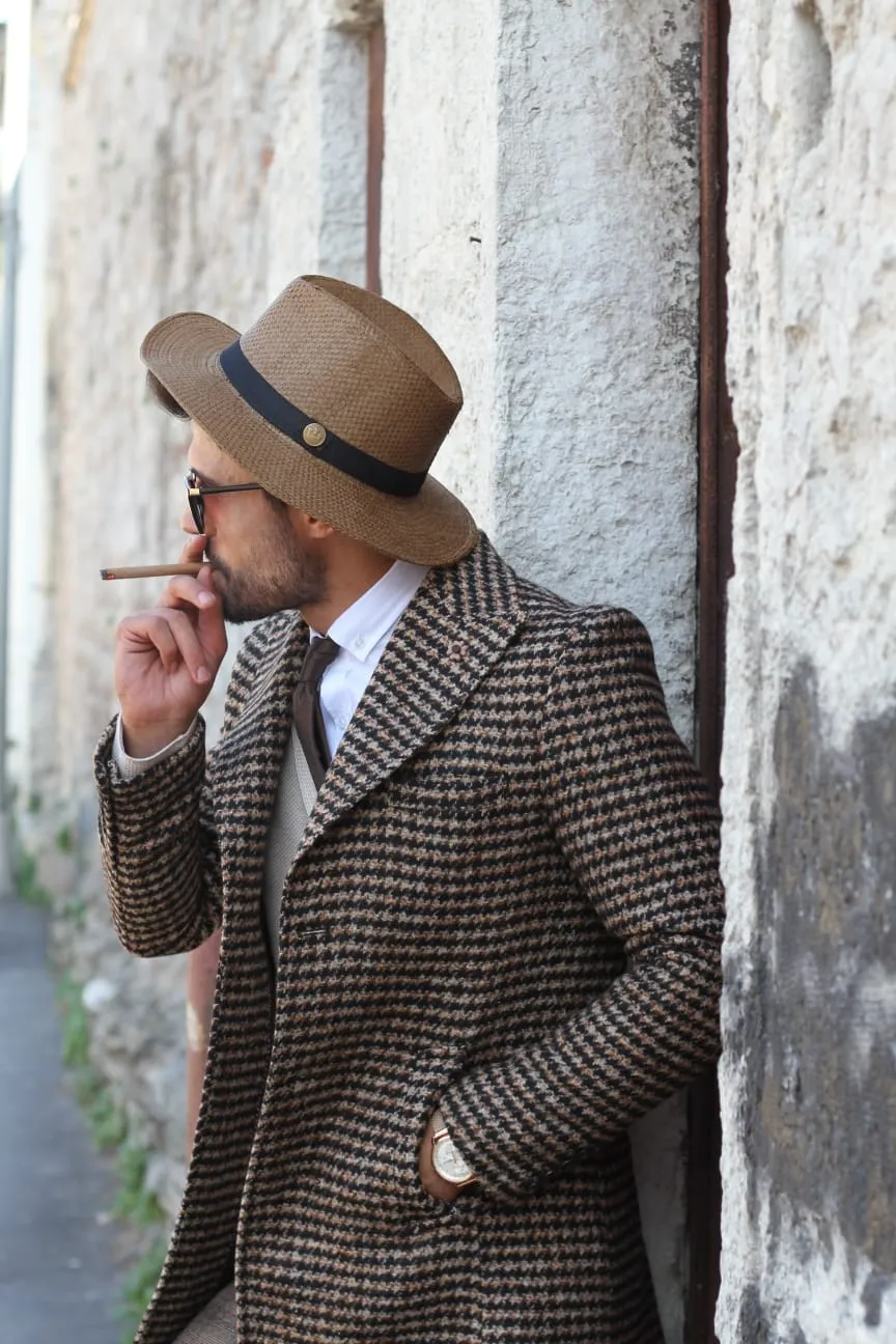 SLIM-FIT CAMEL WOOL COAT