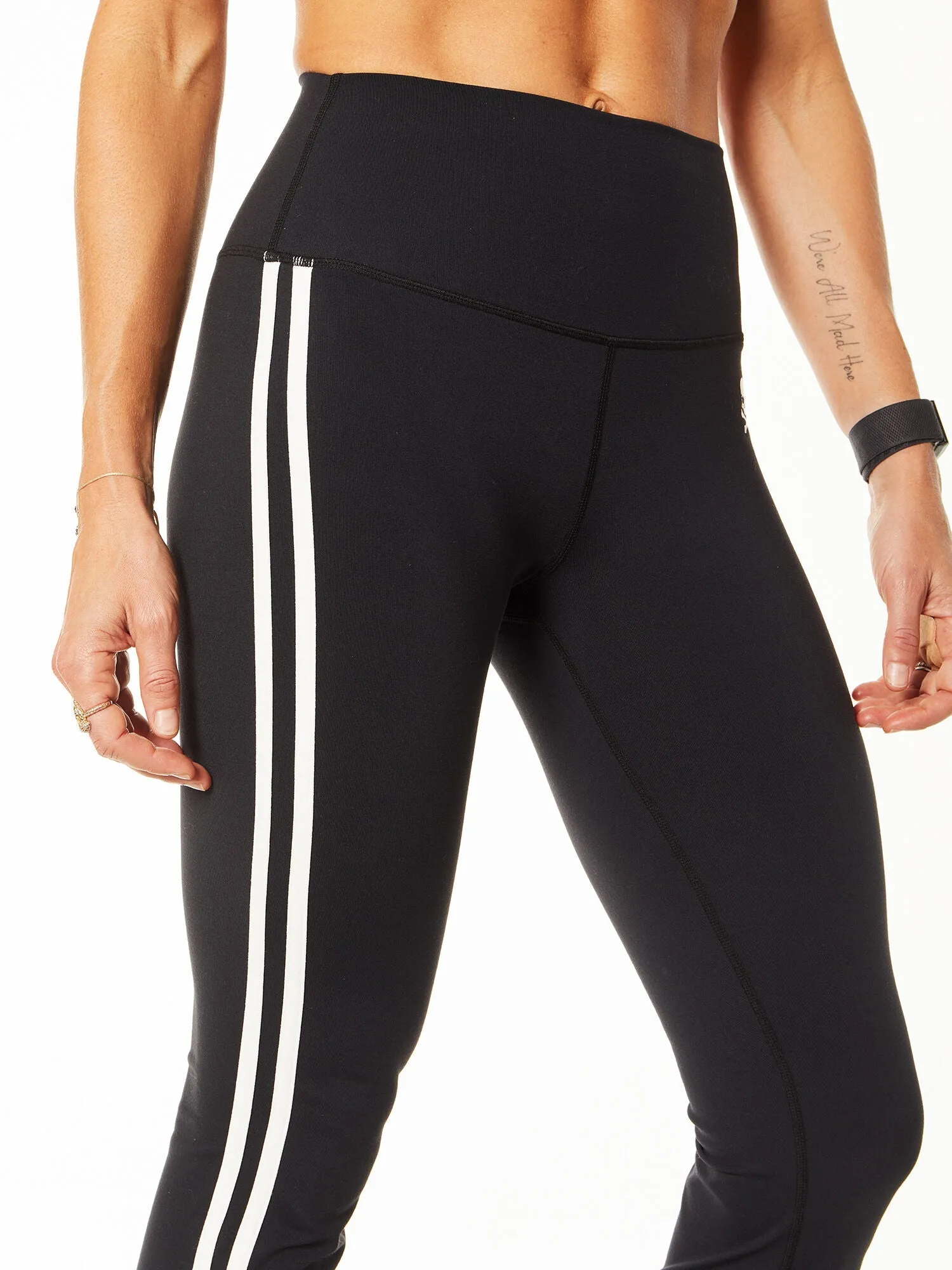 SPLITS59 | Raquel High Waist Flared Legging | Black/White