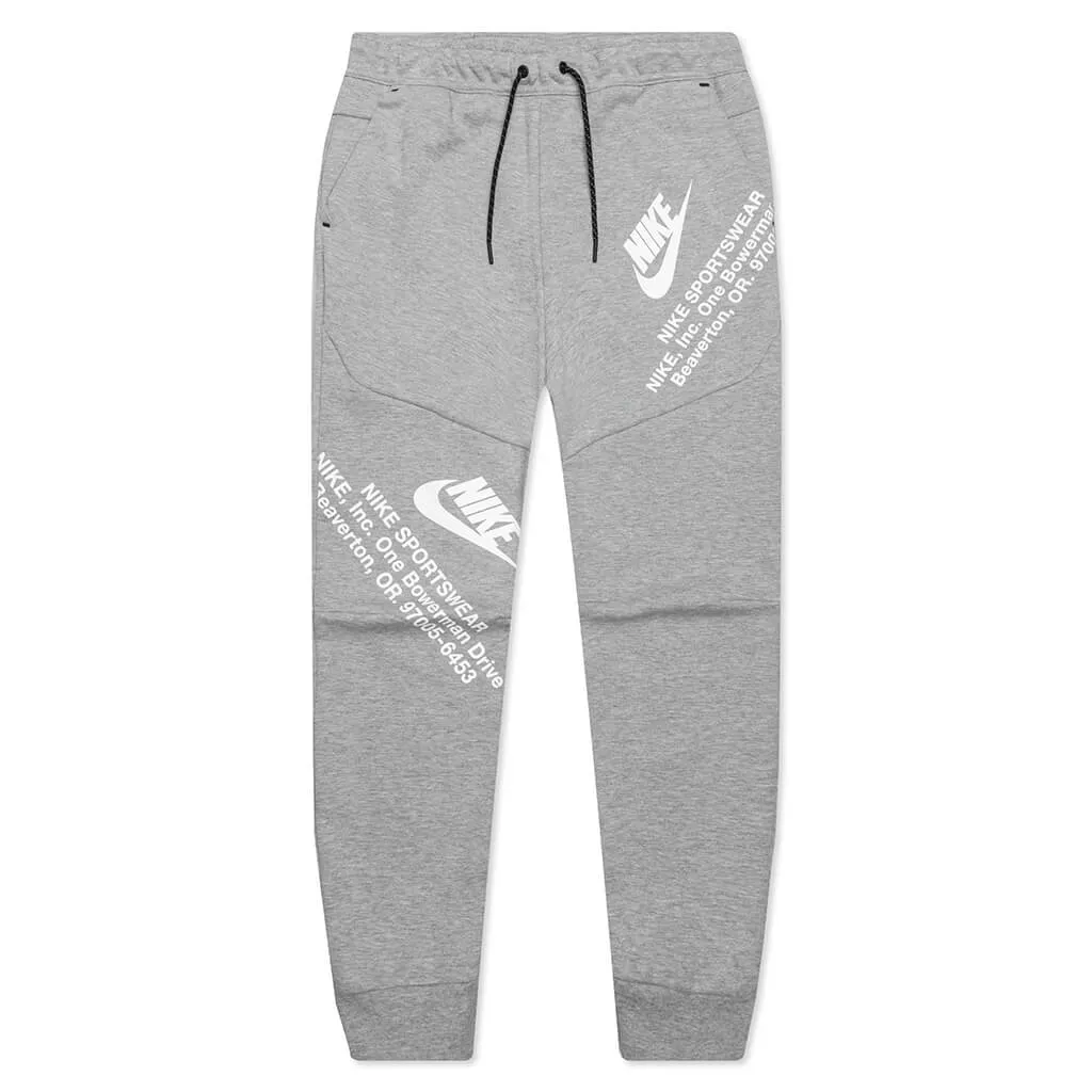 Sportswear Tech Fleece Joggers - Dark Grey Heather/White