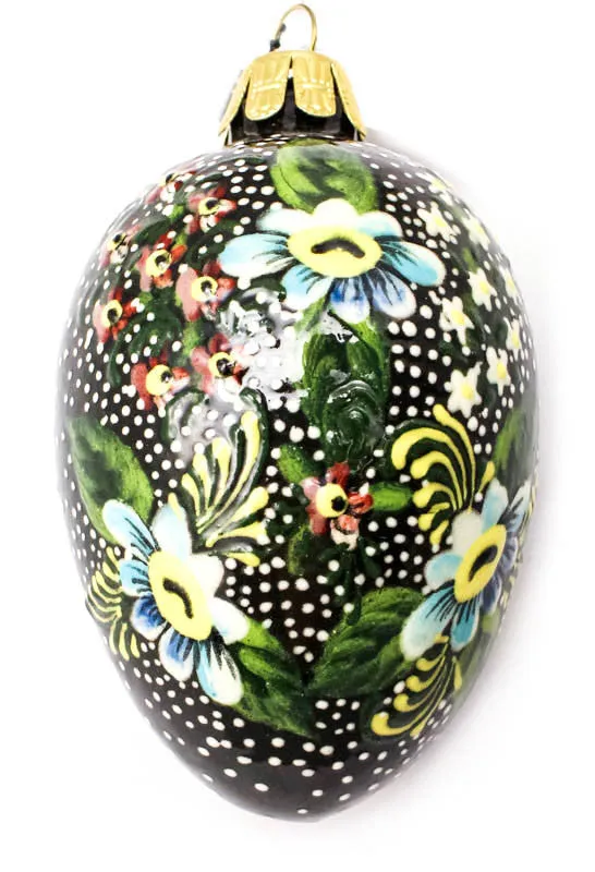 Spring Blossoms Large Egg Ceramic Ornament