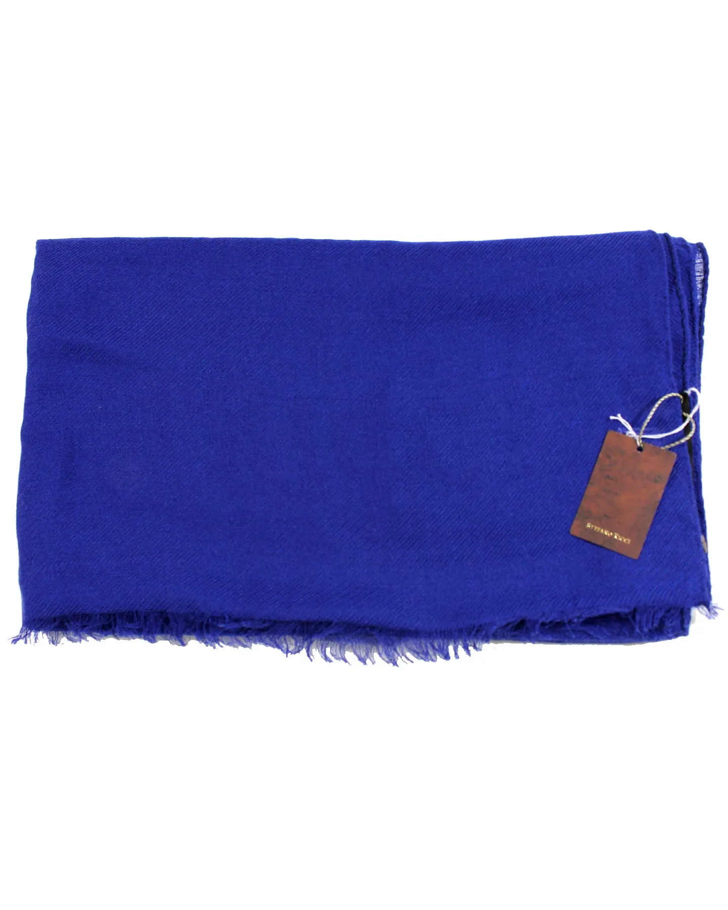 Stefano Ricci Scarf Royal Blue Pattern - Luxury Cotton Silk Shawl