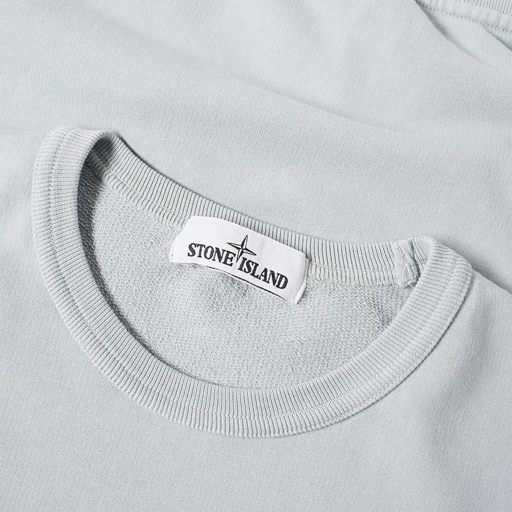 Stone Island Garment Dyed Fleece Crew SweatPearl Grey