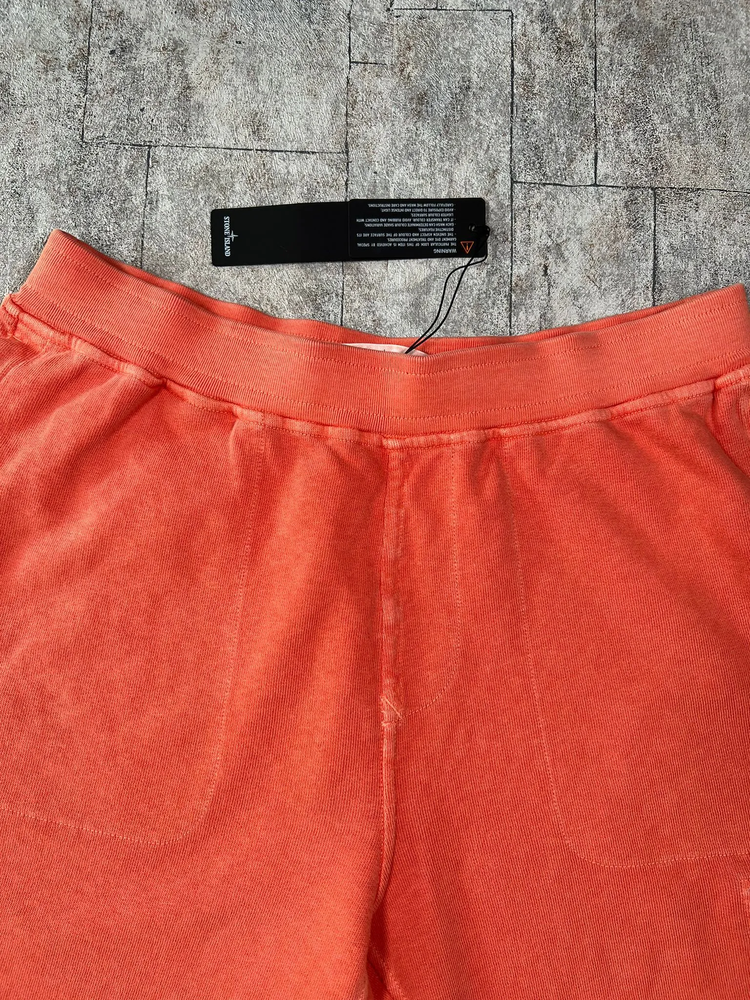 STONE ISLAND MALFILE’ FLEECE, GARMENT DYED ‘OLD’ EFFECT SHORTS