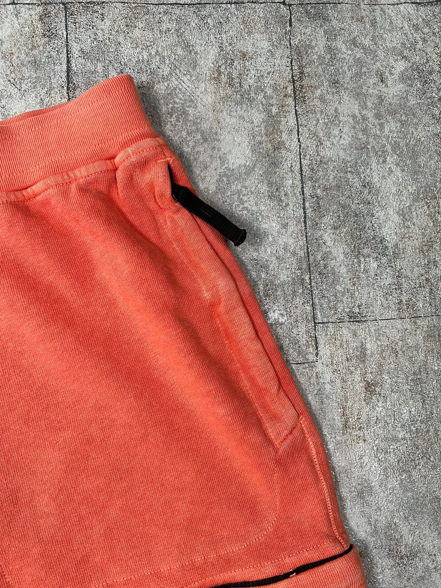 STONE ISLAND MALFILE’ FLEECE, GARMENT DYED ‘OLD’ EFFECT SHORTS