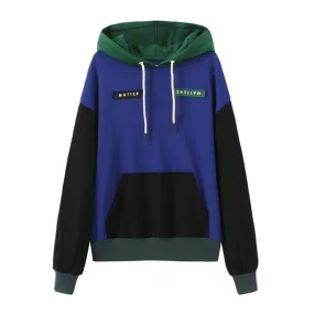 Subdue Colour-block Hoodies - Electric Blue