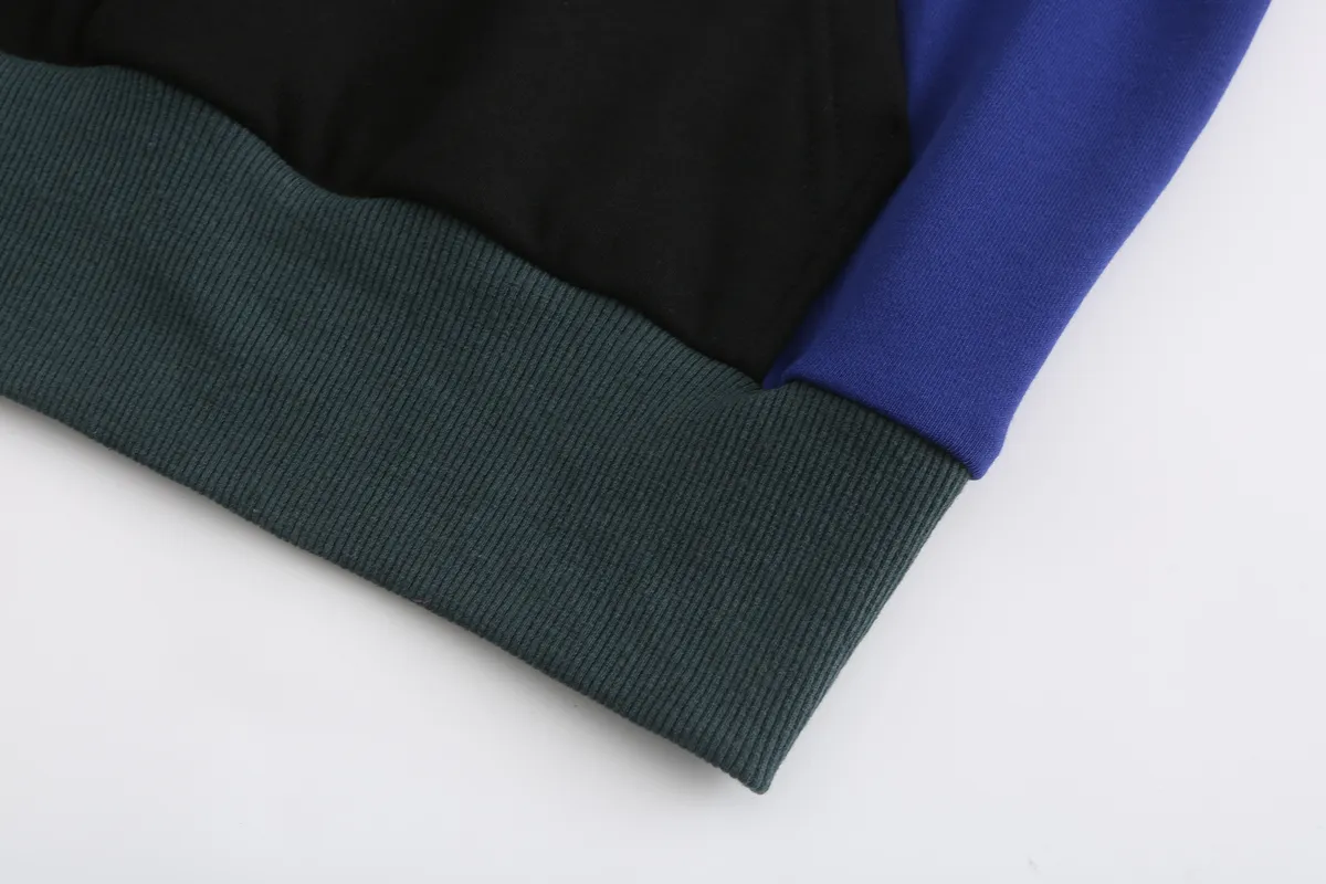 Subdue Colour-block Hoodies - Electric Blue