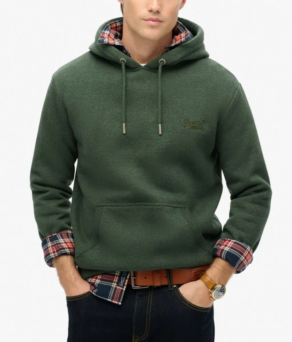 Superdry Essential Logo Overhead Hooded Sweatshirts Deep Forest Green