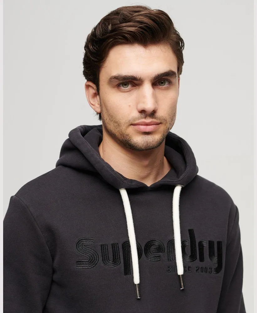 Superdry Terrain Logo Overdyed Hooded Sweatshirts Black