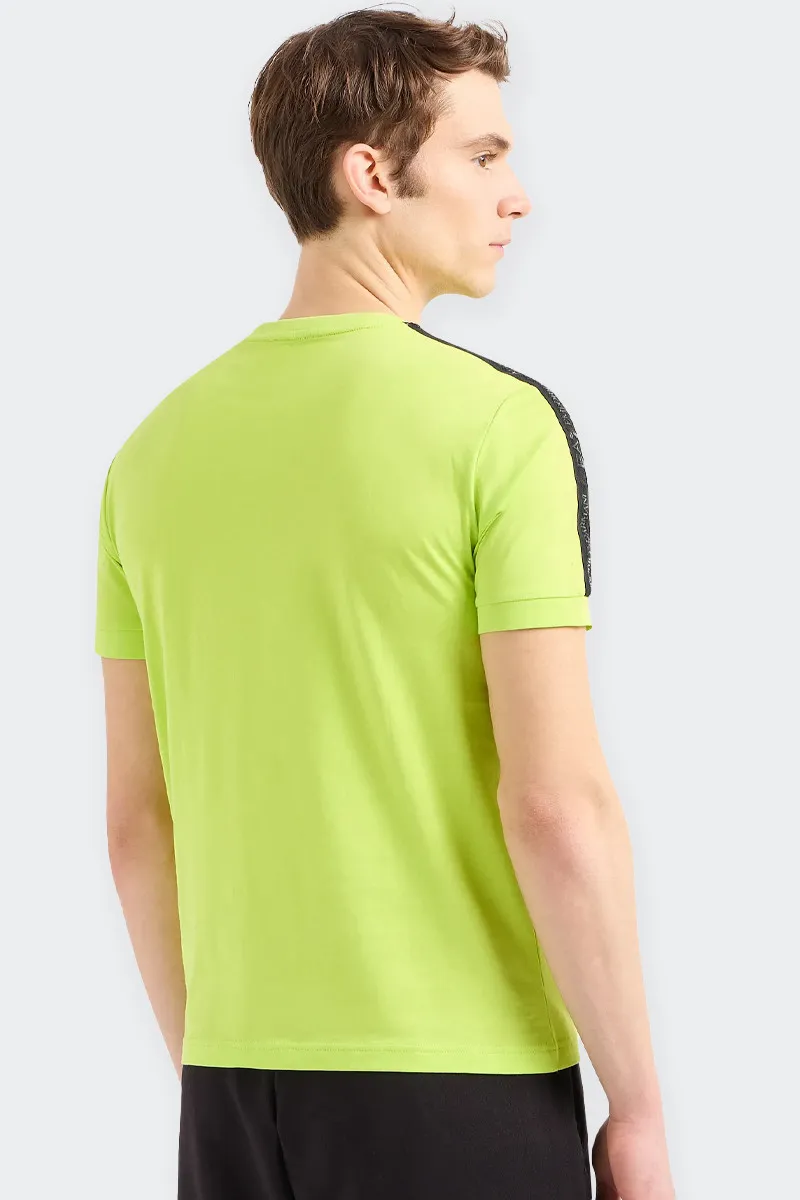 T-SHIRT GIROCOLLO LOGO SERIES VERDE LIME