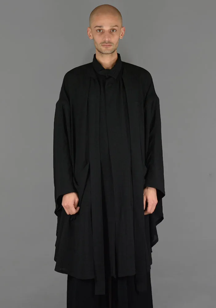 TAC:TAC TA91 FA021 PONCHO COAT BLACK