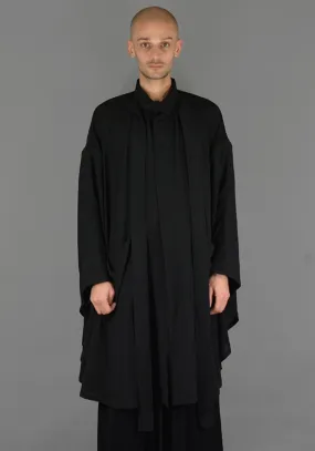 TAC:TAC TA91 FA021 PONCHO COAT BLACK