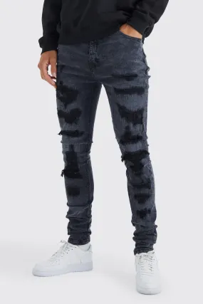 Tall Skinny Stretch All Over Ripped Jeans