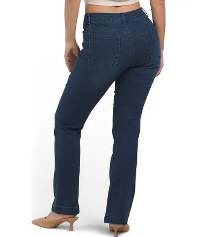 Tj Maxx High Rise Recycled Skinny Bootcut Jeans With Embellished Pockets For Women