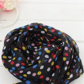 Toddlers Kids Girls Scarf Voile Dots Scarves Shawls Wrap Candy Neckerchief SM6