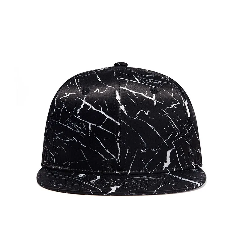 Unisex Polyester Casual Flat peak Snapback Straight Flap Baseball Hat