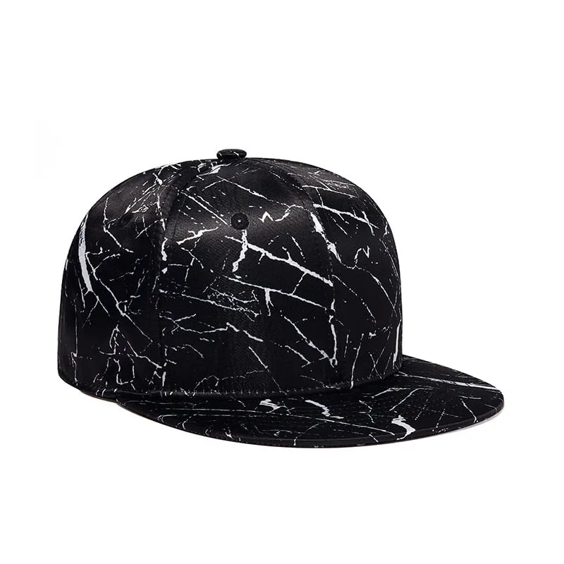 Unisex Polyester Casual Flat peak Snapback Straight Flap Baseball Hat