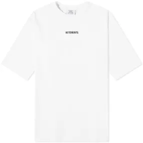 VETEMENTS Oversize Logo Patch T-ShirtWhite