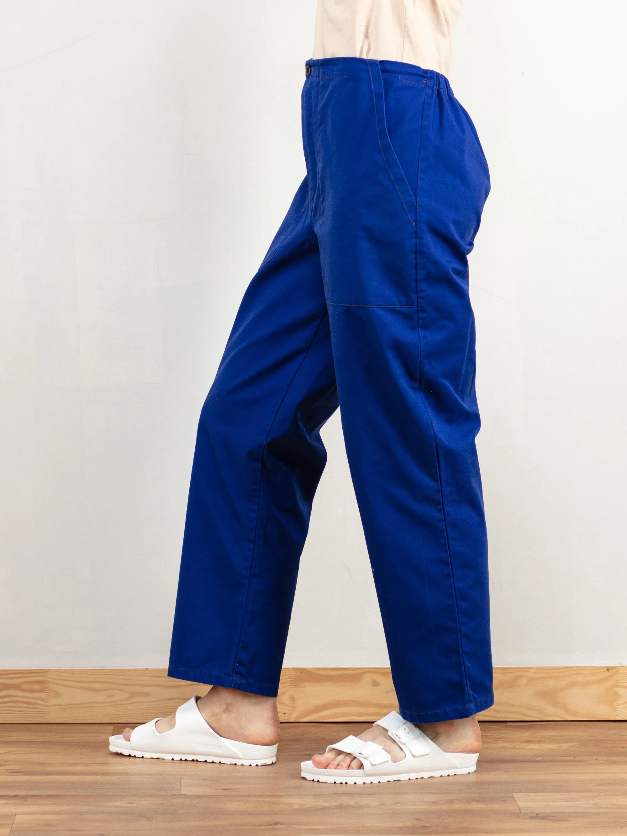 Vintage Women 90's Blue Work Trousers