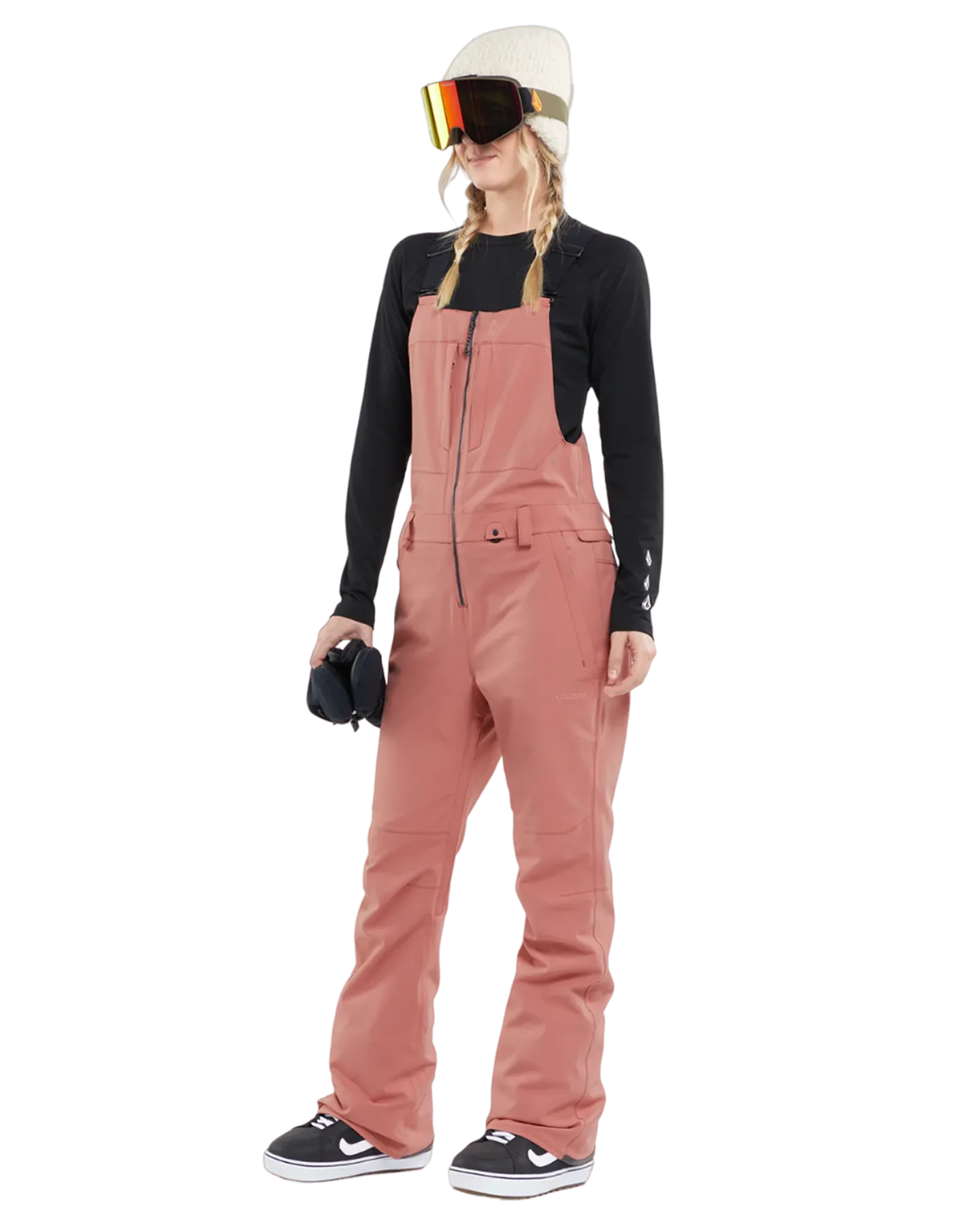 Volcom Swift Bib Overall - Earth Pink | Shop Snow Pants & Suits at Trojan Wake Ski Snow & Snow Skiers Warehouse