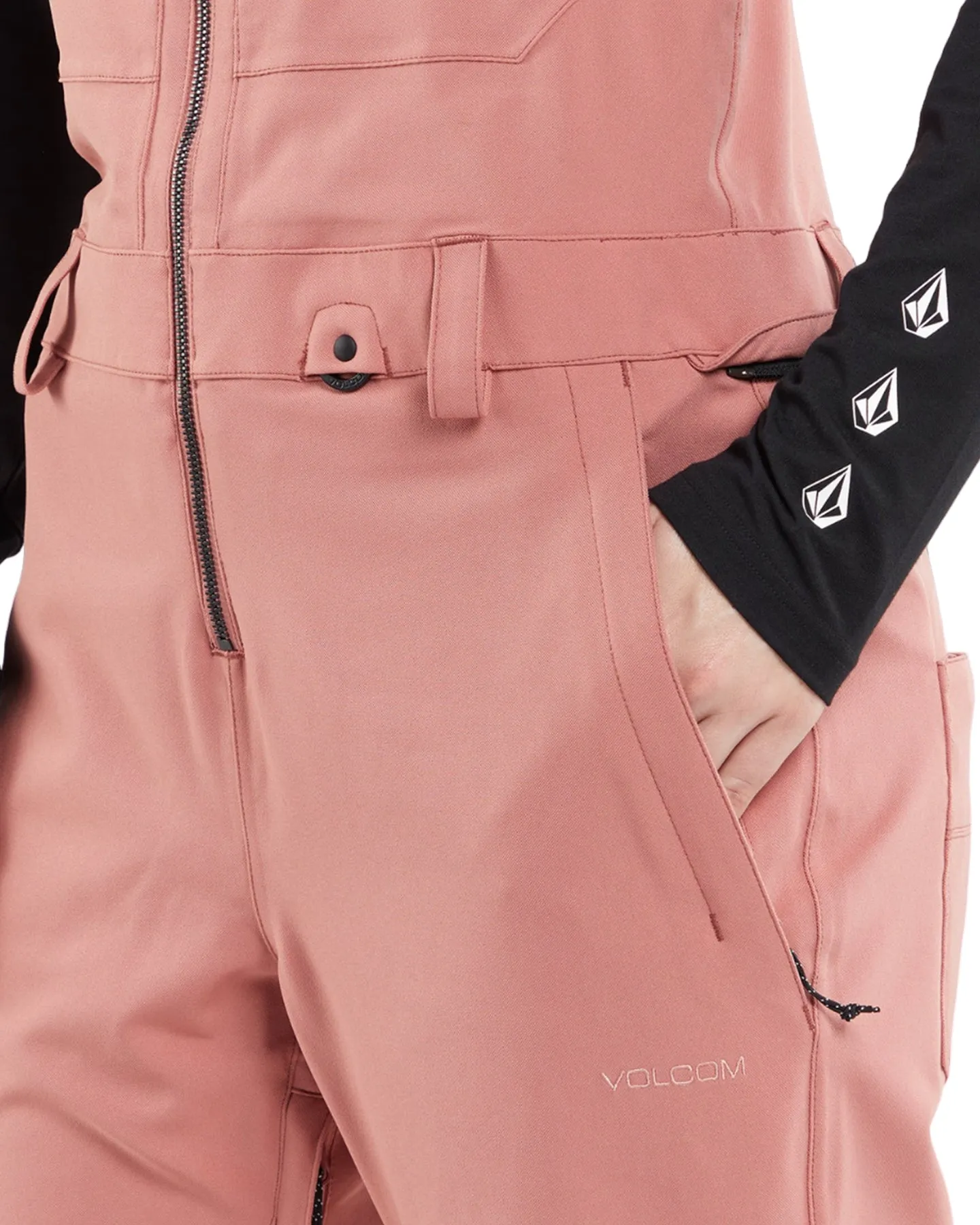 Volcom Swift Bib Overall - Earth Pink | Shop Snow Pants & Suits at Trojan Wake Ski Snow & Snow Skiers Warehouse