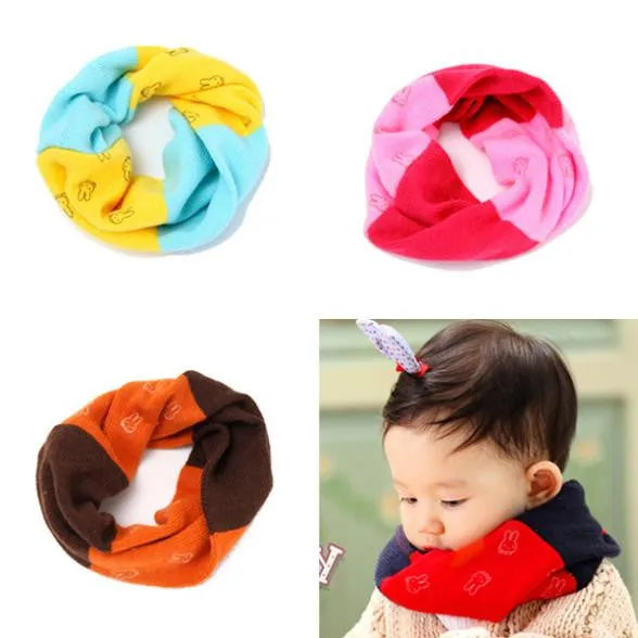 Warm Kids Boys Girls Scarf Woolen Knitted Scarf Cute Neckerchief Baby 0-3Y  SM6