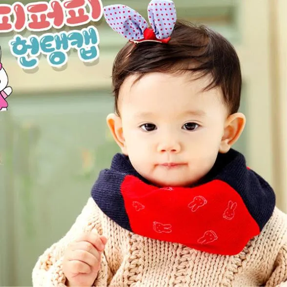 Warm Kids Boys Girls Scarf Woolen Knitted Scarf Cute Neckerchief Baby 0-3Y  SM6