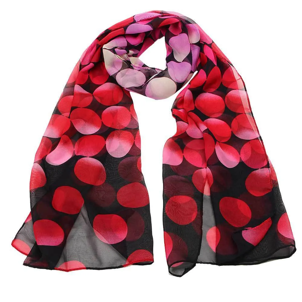 Warm Women Lady Shawl Chiffon Dot Rectangle Scarf Scarves Sun Protection Gauze Kerchief