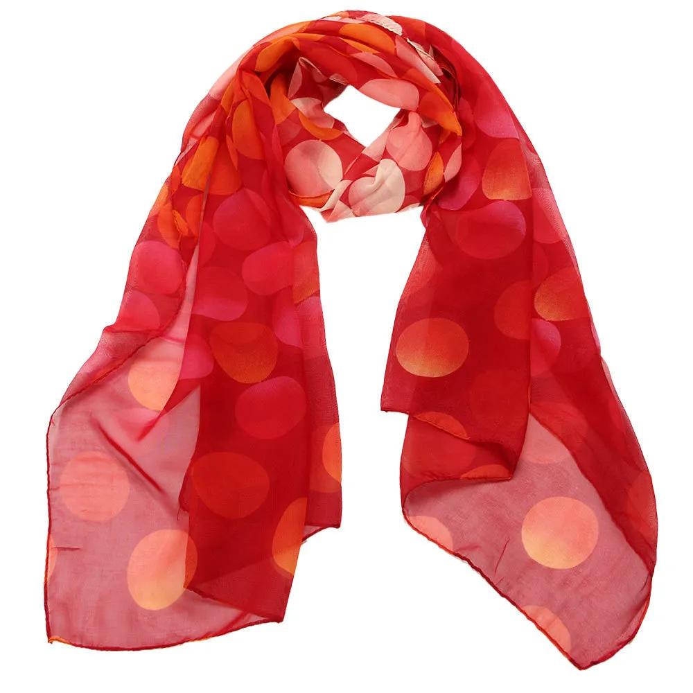 Warm Women Lady Shawl Chiffon Dot Rectangle Scarf Scarves Sun Protection Gauze Kerchief