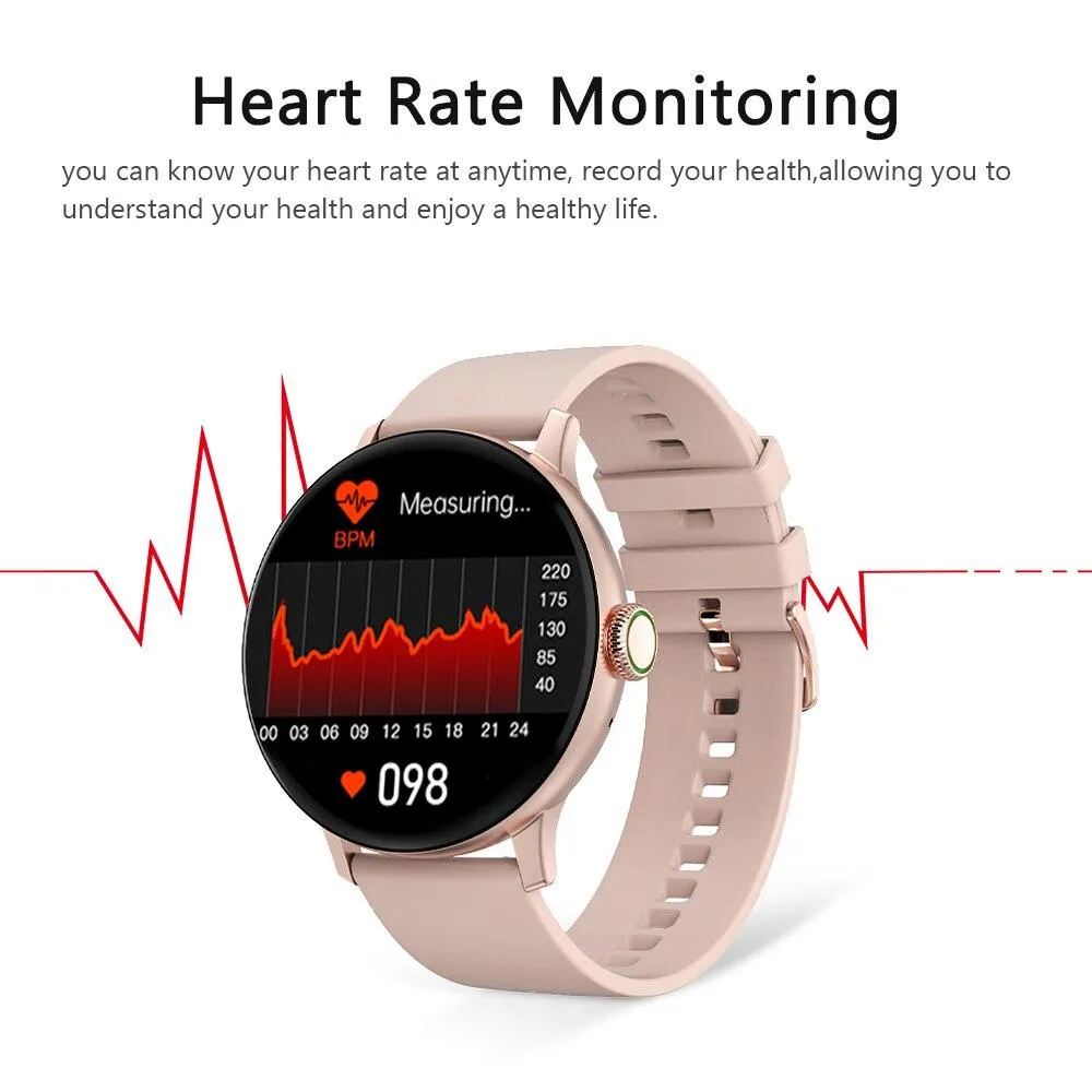 Waterproof Bluetooth Call Heart Rate Monitoring Full Touch Smart Watch