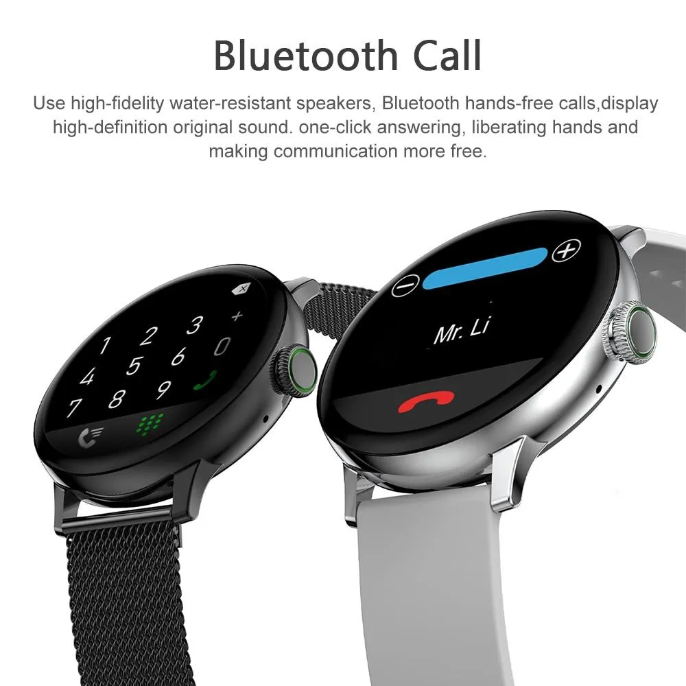 Waterproof Bluetooth Call Heart Rate Monitoring Full Touch Smart Watch