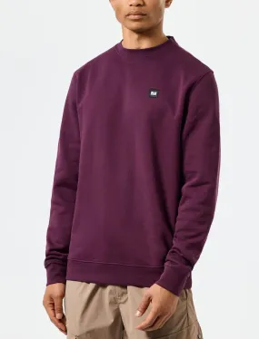 Weekend Offender Ferrer Badge Crew Neck Sweatshirts Acai Berry