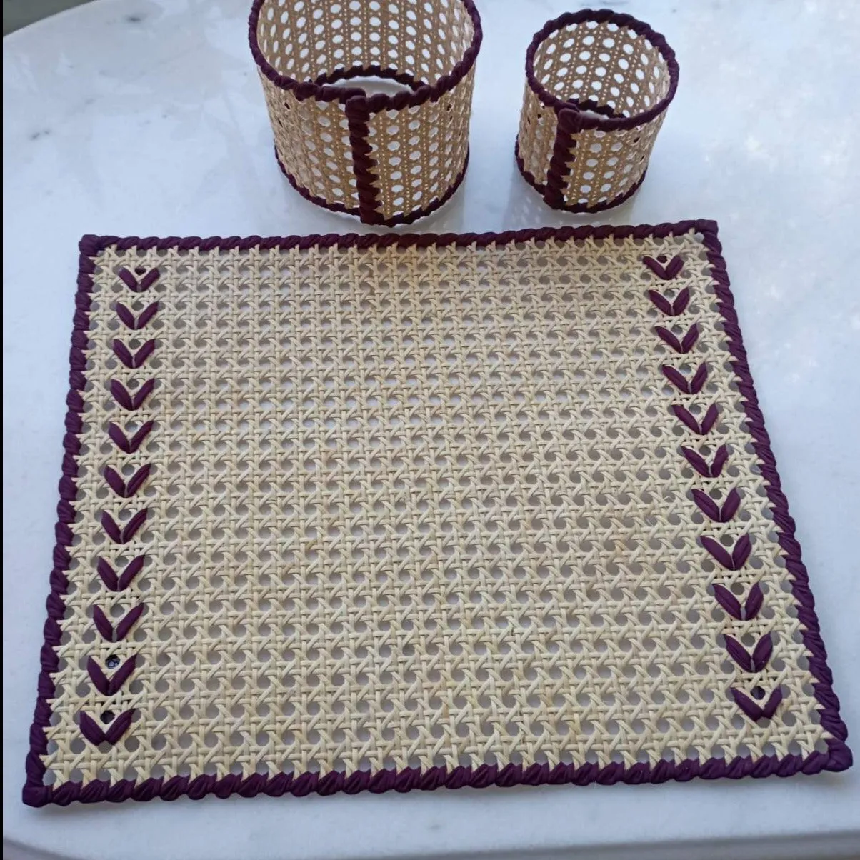 Wicker Arrow placemat set of 4