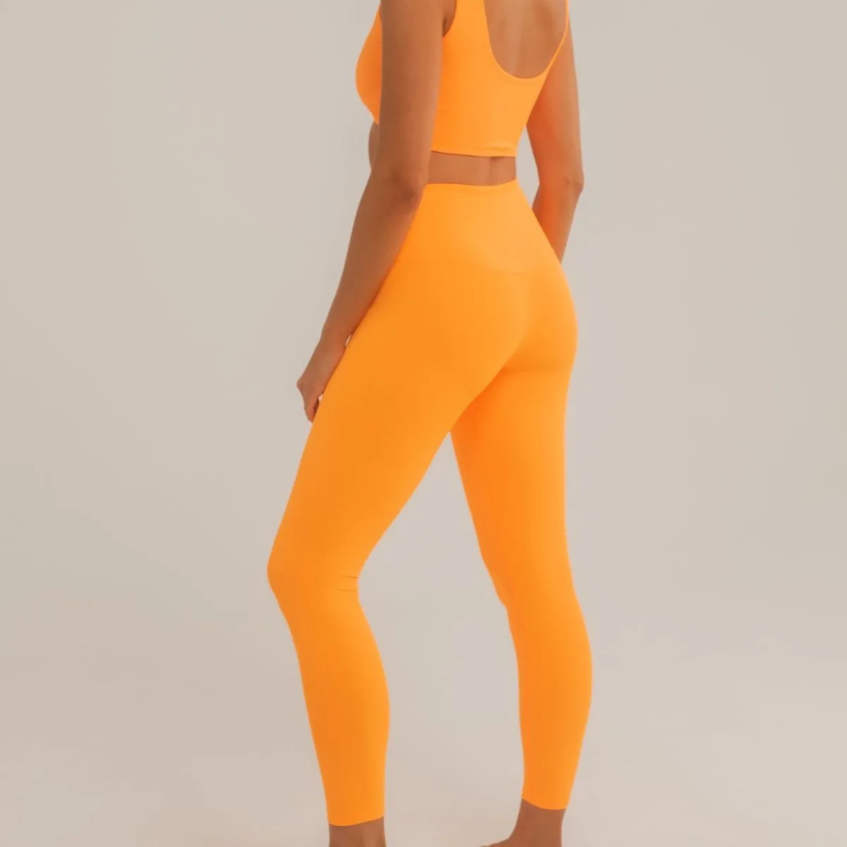 Wide Band Legging | Melon Micro Rib