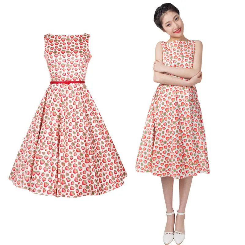 Women Dress 50's 60's Rockabilly Vintage Style Swing Pinup Housewife Dresses SM6