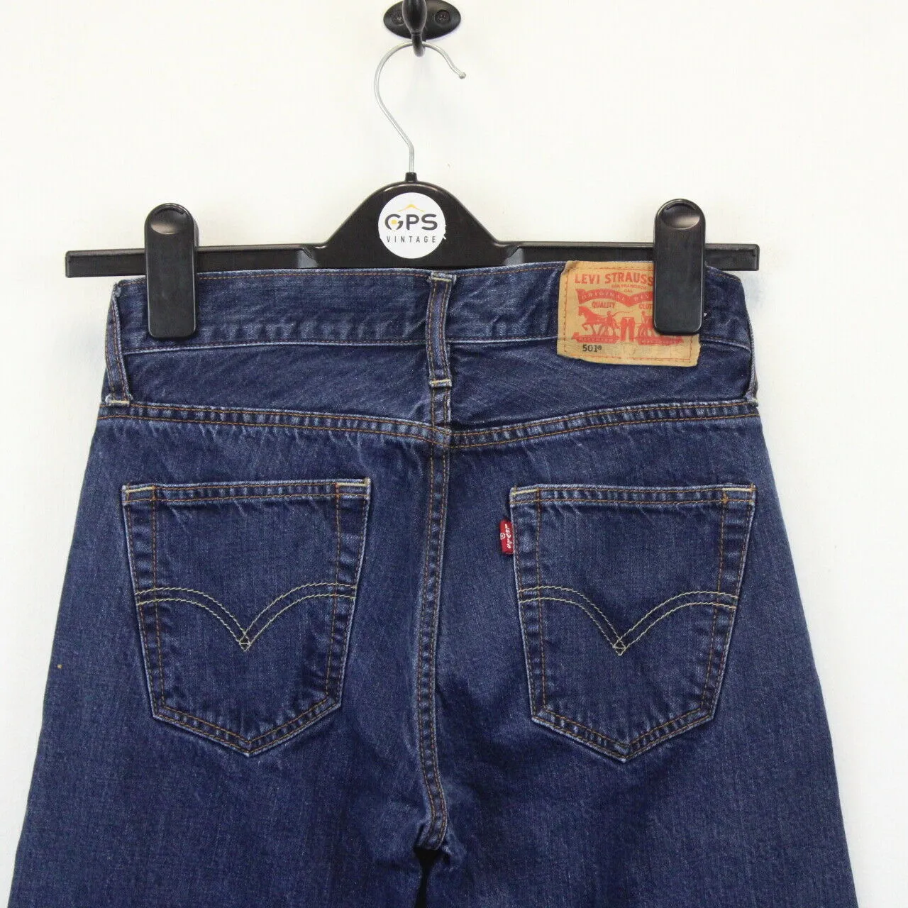 Womens LEVIS 501 Jeans Dark Blue | W26 L28