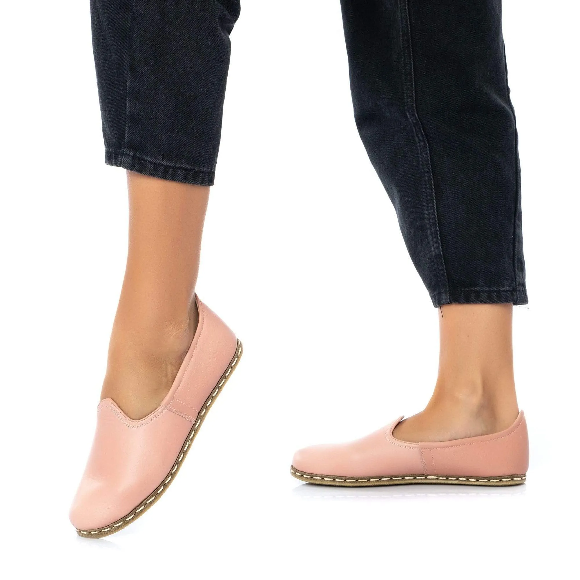 Women's Powder Pink Slip On Shoes