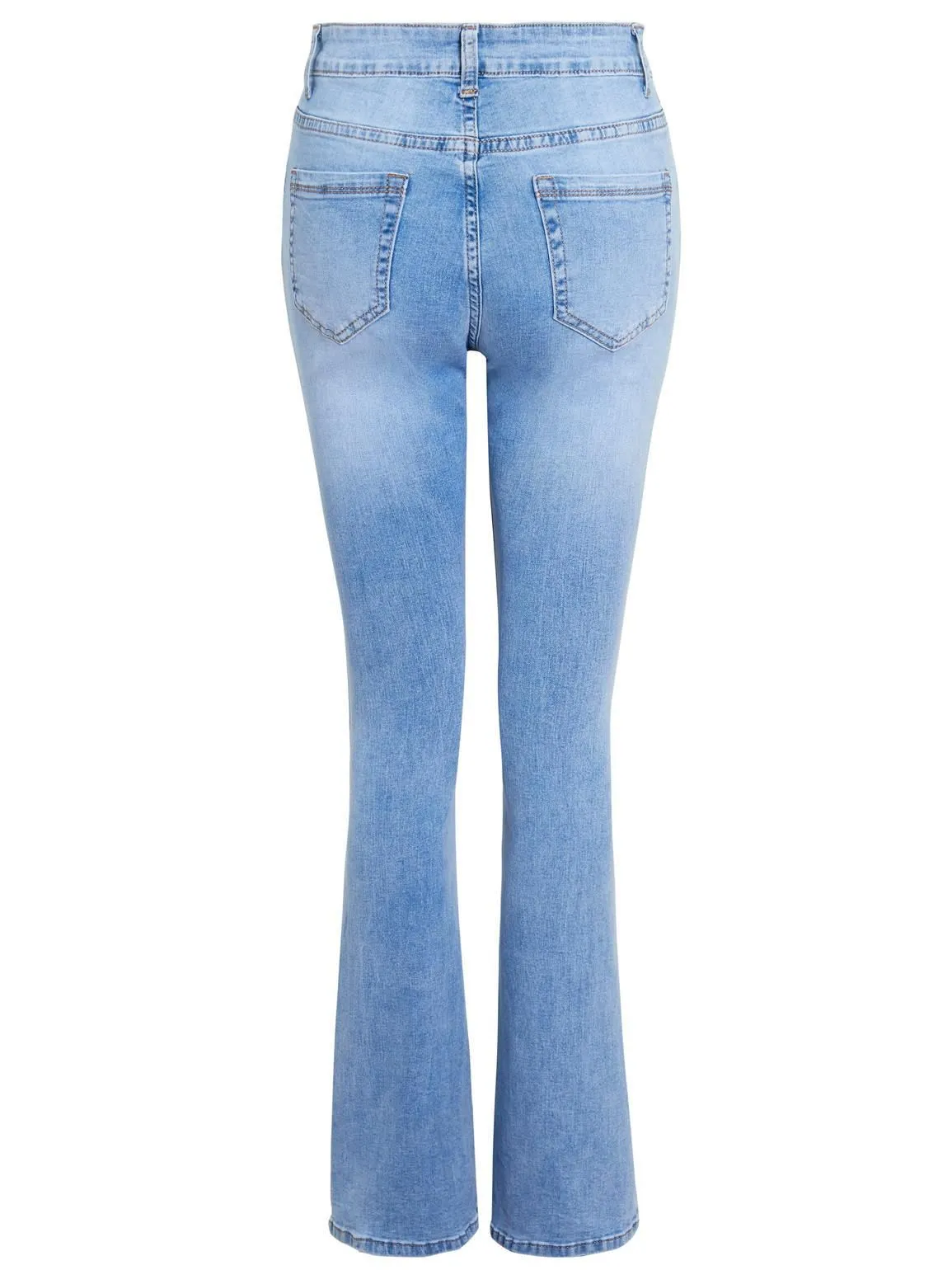 Womens Slim Fit Blue Bootcut Jeans with High Waist, UK Sizes 8 to 16