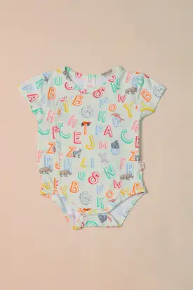 Wrap Onesie - Crayon Animals