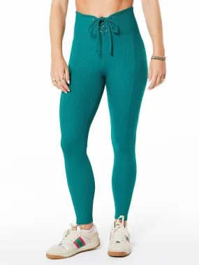 Year of Ours | Ribbed Football Legging | Persian Green