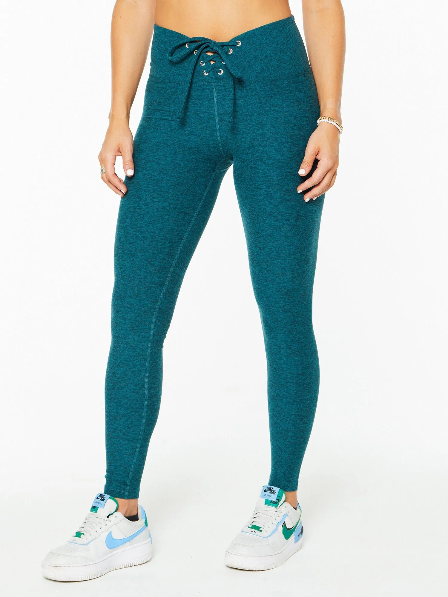 Year of Ours | Stretch Football Legging | Marine Teal